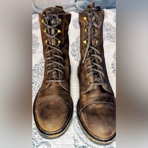 Timberland Women’s chocolate Brown Leather Lace-Up Boots Size 8.5 Outdoor